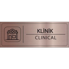 Mayeka Klinik Isimlik Bronz Metal Kapı Isimliği Levhası Yönlendirme Tabelası