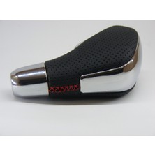 Renault Megane 3 - Fluence Otomatik Deri Vites Topuzu Kırmızı Dikiş Delikli Deri