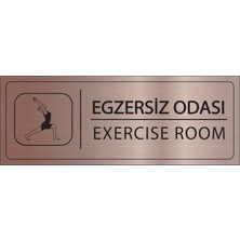 Mayeka Egzersiz Odası Isimlik Bronz Metal Kapı Isimliği Levhası Yönlendirme Tabelası