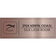 Mayeka Ipek Kirpik Odası Isimlik Bronz Metal Kapı Isimliği Levhası Yönlendirme Tabelası