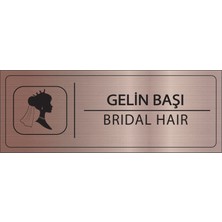 Mayeka Gelin Başı Isimlik Bronz Metal Kapı Isimliği Levhası Yönlendirme Tabelası