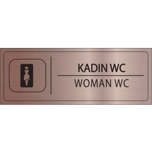 Mayeka Kadın Wc Isimlik Bronz Metal Kapı Isimliği Levhası Yönlendirme Tabelası