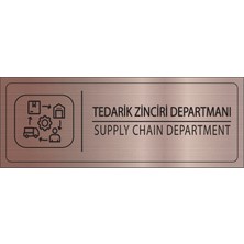 Mayeka Tedarik Zinciri Departmanı Isimlik Bronz Metal Kapı Isimliği Levhası Yönlendirme Tabelası