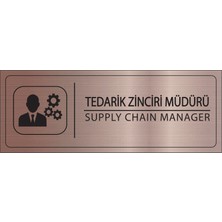 Mayeka Tedarik Zinciri Müdürü Isimlik Bronz Metal Kapı Isimliği Levhası Yönlendirme Tabelası