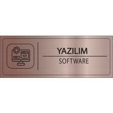 Mayeka Yazılım Isimlik Bronz Metal Kapı Isimliği Levhası Yönlendirme Tabelası