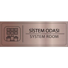 Mayeka Sistem Odası Isimlik Bronz Metal Kapı Isimliği Levhası Yönlendirme Tabelası