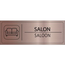 Mayeka Salon Isimlik Bronz Metal Kapı Isimliği Levhası Yönlendirme Tabelası