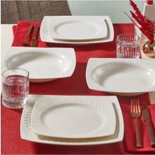 UltraMint 24 Parça 6 Kişilik Modern ve Şık Yemek Takımı