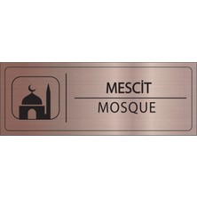 Mayeka Mescit Isimlik Bronz Metal Kapı Isimliği Levhası Yönlendirme Tabelası