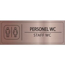 Mayeka Personel Wc Isimlik Bronz Metal Kapı Isimliği Levhası Yönlendirme Tabelası