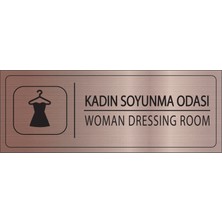 Mayeka Kadın Soyunma Odası Isimlik Bronz Metal Kapı Isimliği Levhası Yönlendirme Tabelası