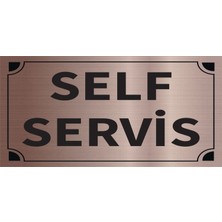 Mayeka Self Servis Levha Bronz Metal Yönlendirme Tabelası Kişiye Özel