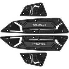 Alkan MB Honda PCX125 Kauçuk Basamak Takımı 2025 Dlx Beyaz Detaylı Karbonlu Alanlar Model 703