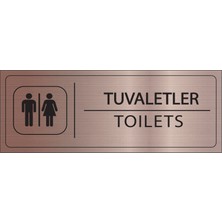 Mayeka Tuvaletler Isimlik Bronz Metal Kapı Isimliği Levhası Yönlendirme Tabelası