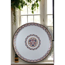 UltraMint Çinko Kaplama Emaye Sini ve Yemek Sunum Tepsisi, 58 Cm, 60 No