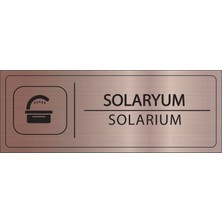 Mayeka Solaryum Isimlik Bronz Metal Kapı Isimliği Levhası Yönlendirme Tabelası