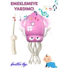 Boratila Toys Işıklı Müzikli Sevimli Ahtapot Emeklemeye Yardımcı Oyuncak Pembe Renkli
