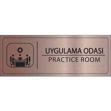 Mayeka Uygulama Odası Isimlik Bronz Metal Kapı Isimliği Levhası Yönlendirme Tabelası