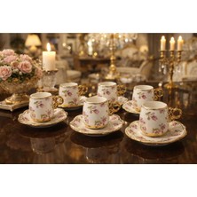 UltraMint Şık ve Zarif Porselen Kahve Fincan Takımıyla Keyifli Sunumlar