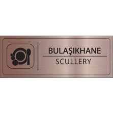 Mayeka Bulaşıkhane Isimlik Bronz Metal Kapı Isimliği Levhası Yönlendirme Tabelası