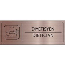 Mayeka Diyetisyen Isimlik Bronz Metal Kapı Isimliği Levhası Yönlendirme Tabelası