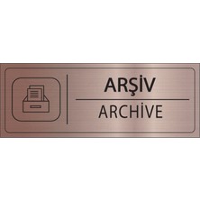 Mayeka Arşiv Isimlik Bronz Metal Kapı Isimliği Levhası Yönlendirme Tabelası