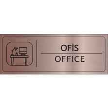 Mayeka Ofis Isimlik Bronz Metal Kapı Isimliği Levhası Yönlendirme Tabelası