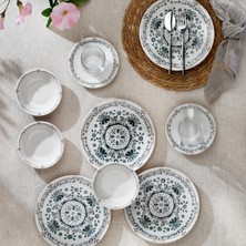 UltraMint Şık 16 Parça Bej Kahvaltı Takımı, Zarif ve Modern Tasarım