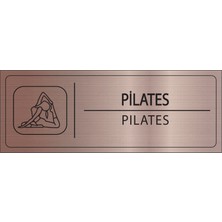 Mayeka Pilates Isimlik Bronz Metal Kapı Isimliği Levhası Yönlendirme Tabelası