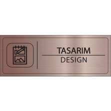Mayeka Tasarım Isimlik Bronz Metal Kapı Isimliği Levhası Yönlendirme Tabelası