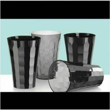 UltraMint Elmas Detaylı 4'lü Siyah Bardak Seti, Şıklık ve Zarafet Için Ideal