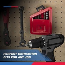 Storemax Neıko 10 Adet Vida Çıkarıcı ve Sol Matkap Seti, Hss M2 Çelik Matkap Ucu, Alaşım Spiral Oluklar, Geri Matkap ve Cıvata Sökücü, Sıyrılmış Vidaların ve Kırıkların Kolayca Çıkarılması