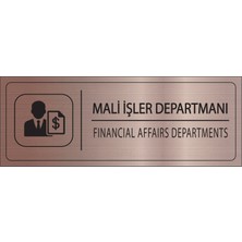 Mayeka Mali Işler Departmanı Isimlik Bronz Metal Kapı Isimliği Levhası Yönlendirme Tabelası