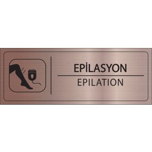 Mayeka Epilasyon Isimlik Bronz Metal Kapı Isimliği Levhası Yönlendirme Tabelası