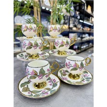 UltraMint Şık ve Zarif Porselen Ayaklı Fincan Takımı Seti