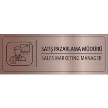 Mayeka Satış Pazarlama Müdürü Isimlik Bronz Metal Kapı Isimliği Levhası Yönlendirme Tabelası