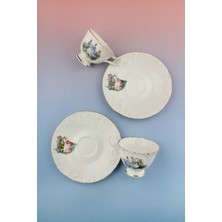 UltraMint Altın Yaldızlı 2 Kişilik Kahve Fincanı Takımı, Şık ve Zarif Tasarım