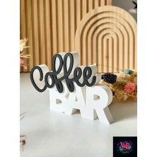 WLS Studio Coffee Bar Yazılı Dekoratif Masa Üstü Aksesuar – Kahve Köşesi Dekoru - 12CM