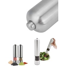 Elektrikli Baharat Öğütücü Pilli Paslanmaz Çelik Otomatik Tuz Karabiber Değirmeni - Lisinya