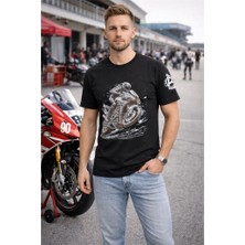 Aybaak Fit Gösteren Rtrace Racing Motorsiklet Baskılı Tişört