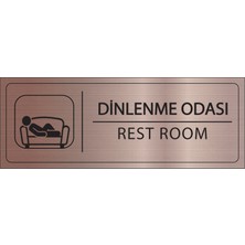 Mayeka Dinlenme Odası Isimlik Bronz Metal Kapı Isimliği Levhası Yönlendirme Tabelası