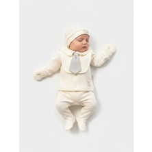 Zeynuko Erkek Bebek Kravatlı 5'li Yenidoğan Hastane Çıkışı Zıbın Seti