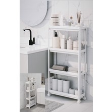 UltraMint Pratik 4 Katlı Tekerlekli Mutfak ve Banyo Toparlayıcı Raf