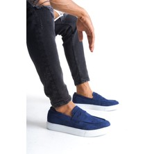 Zapatos SLW180 Estilo x Bağcıksız Süet Erkek Günlük Spor Klasik Ayakkabı Sbt - Lacivert