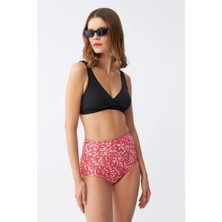 Veralya Moda Kadın Pedli Yüksek Bel Bikini Takımı - Siyah