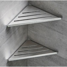 UltraMint Paslanmaz Çelik Üçgen Banyo Köşeliği Rafı Seti, Duşakabin Için