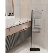UltraMint Siyah Metal Havluluk, Kolay Kurulum, Dayanıklı ve Şık Banyo Düzenleyici