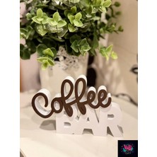 WLS Studio Coffee Bar Yazılı Dekoratif Masa Üstü Aksesuar – Kahve Köşesi Dekoru - 12CM