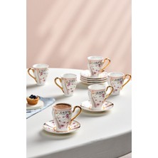 UltraMint Şık 6'lı Kahve Fincan Takımı, 110 Ml, Modern ve Zarif Tasarım