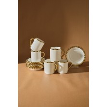 UltraMint 6 Kişilik Kahve Fincan Takımı, 80 Ml, Şık ve Kullanışlı Set